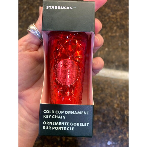 Starbucks Red Cold Cup Ornament Key Chain NWT - Picture 4 of 4